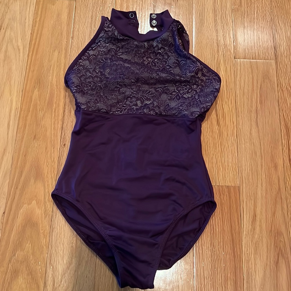Natalie leotard eggplant color